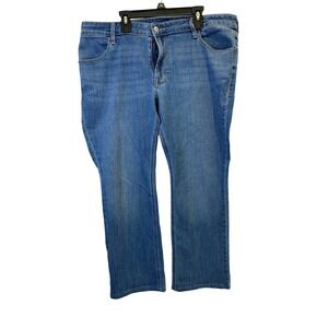 Old Navy Womens Mid Rise Wow Boot Cut Jeans Blue Denim Size 16 Petite